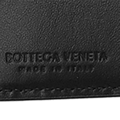 ボッテガヴェネタ 二つ折り財布 レディース イントレチャート ブラック BOTTEGA VENETA 600270 V3UH2 8803の画像