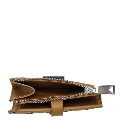 ボッテガヴェネタ 二つ折り財布 レディース イントレチャート ブラウン BOTTEGA VENETA 600270 V48A1 2596の画像