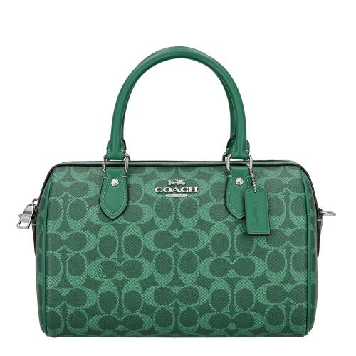 ❤️COACH❤️ミニ ローアン サッチェル・ブロックド シグネチャー キャンバス COACH OUTLET｜【公式】ローアン サッチェル バッグ・ブロックド