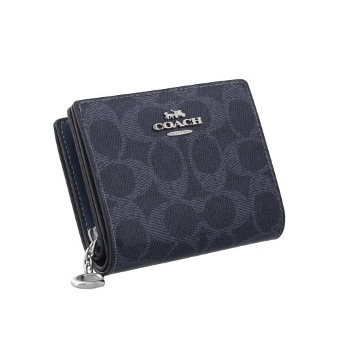 コーチ COACH 2つ折り財布 SNAP WALLET ネイビー コーチ アウトレット 二つ折り財布 レディース スナップ