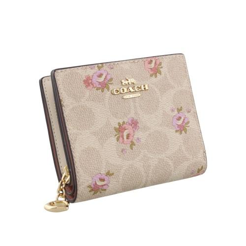COACH 財布 二つ折り財布 F87936 クリーム×ベージュマルチ COACH（コーチ） 並行輸入 2つ折り財布 シグネチャー キャンバス CW786