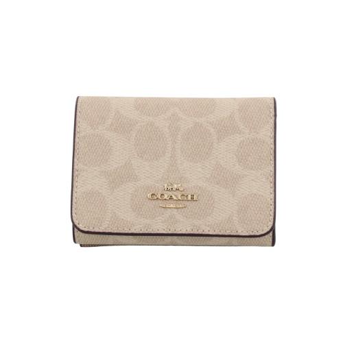 新品未使用★COACH コーチ 折り財布 ベージュ シグネチャー COACH（コーチ） アウトレット 三つ折り財布 レディース シグネチャー