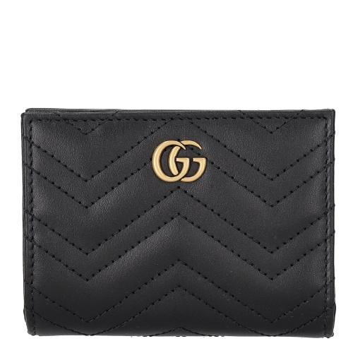 GUCCI グッチ 二つ折り財布 レディース ブラック 773427DTDHT1000 GUCCI（グッチ） 二つ折り財布 レディース ブラック GUCCI 773427