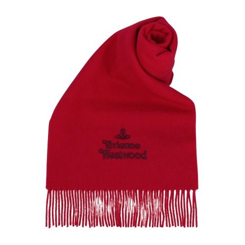 Vivian 赤マフラー Vivienne Westwood（ヴィヴィアンウエストウッド） マフラー 24-W00ZH
