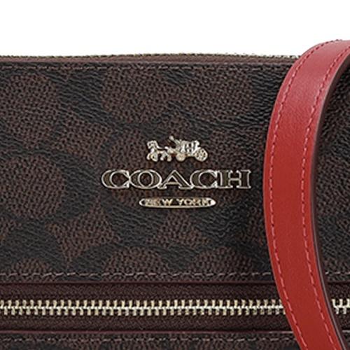 【未使用】COACH ショルダーバッグ ハンドバッグ ブラウン レッド COACH（コーチ） アウトレット ショルダーバッグ レディース ブラウン