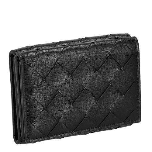ボッテガヴェネタ 三つ折り財布 メンズ シグネチャー ブラック BOTTEGA VENETA 609285 V3UH1 8803の画像