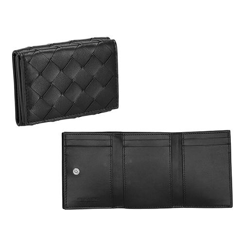 ボッテガヴェネタ 三つ折り財布 メンズ シグネチャー ブラック BOTTEGA VENETA 609285 V3UH1 8803の画像
