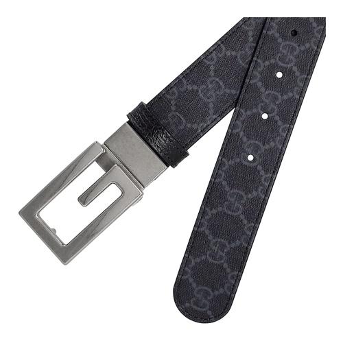 グッチ ベルト メンズ スクエアG バックル リバーシブル ベルト ブラック GUCCI 626974 K9GSN 1000の画像