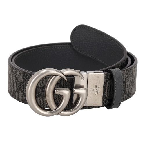 グッチ ベルト メンズ ダブルG リバーシブル ベルト ブラック GUCCI 627055 UULBN 1244の画像