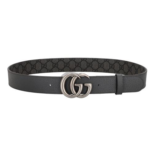 グッチ ベルト メンズ ダブルG リバーシブル ベルト ブラック GUCCI 627055 UULBN 1244の画像