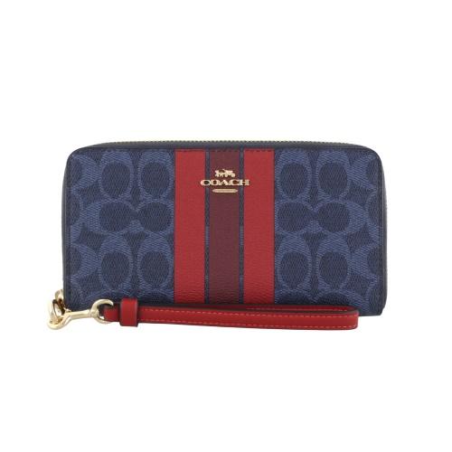 COACH（コーチ） アウトレット 長財布 レディース ブルー COACH OUTLET