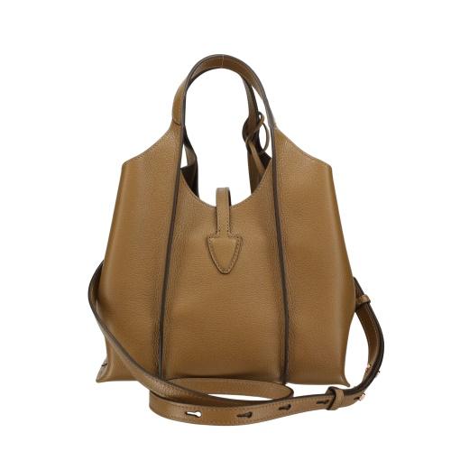 トッズ ハンドバッグ レディース Tタイムレス T TIMELESS ブラウン TOD’S XBWTSBA9100XSO S411 KHAKI BROWN_3