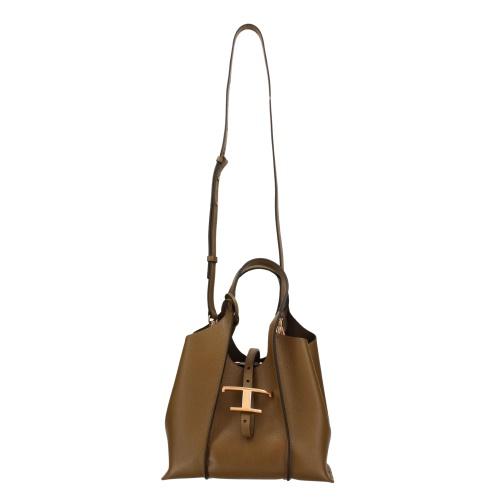 トッズ ハンドバッグ レディース Tタイムレス T TIMELESS ブラウン TOD’S XBWTSBA9100XSO S411 KHAKI BROWN_7