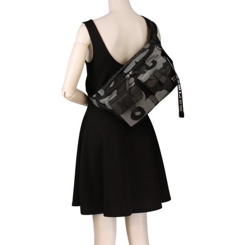 マリメッコ ボディバッグ レディース SLING BAG M UNIKKO ウニッコ ブラック marimekko 94810 990 Grey/Dark Grey/Blackの画像
