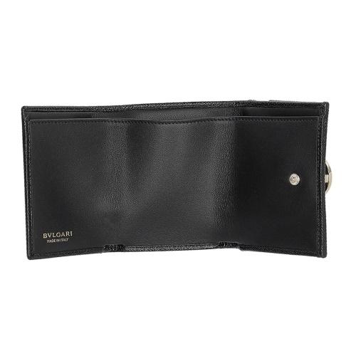 BVLGARI（ブルガリ） 三つ折り財布 メンズ ブラック BVLGARI 288648