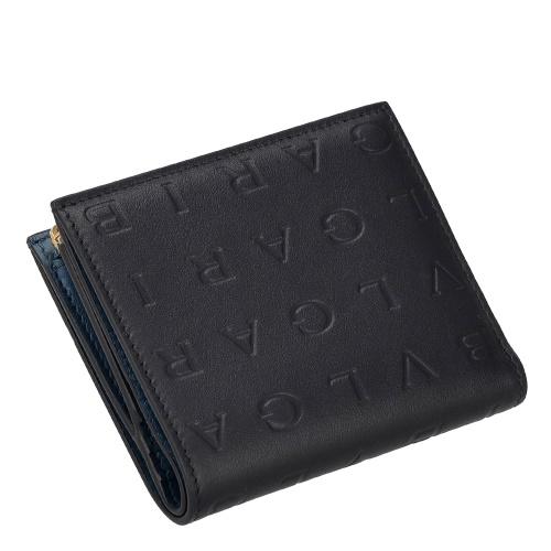 ブルガリ 二つ折り財布 メンズ Bulgari Logo Infinitum ブラック BVLGARI 291749 BLACKの画像