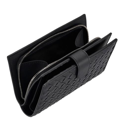 ボッテガヴェネタ 二つ折り財布 メンズ ブラック BOTTEGA VENETA 121060 V3UN1 8803の画像