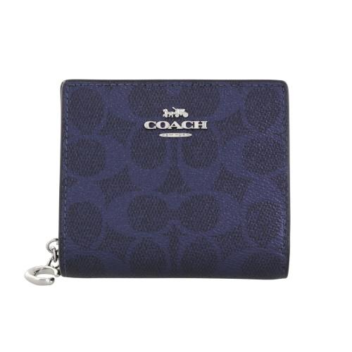 S*e様 COACHコーチ・シグネチャー キャンバススナップコンパクト二つ折り財 COACH（コーチ） アウトレット 二つ折り財布 レディース スナップ