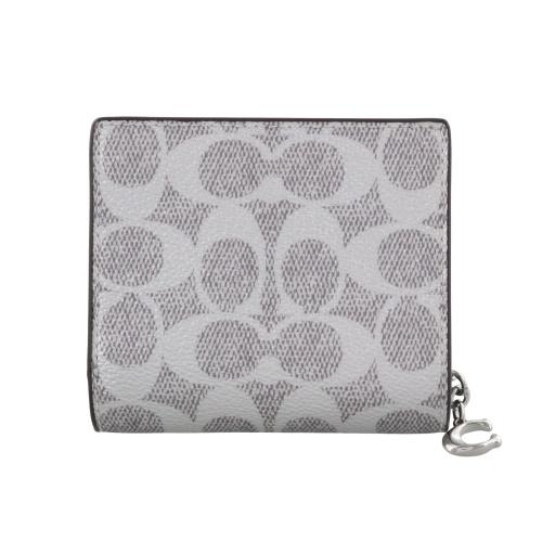 コーチ アウトレット 二つ折り財布 レディース スナップ ウォレット・シグネチャー キャンバス COACH OUTLET CCL96 SVYGPの画像