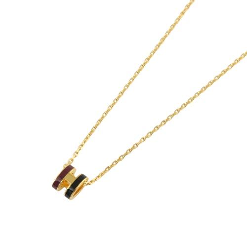 エルメス ネックレス レディース MINI POP H ロカバール ネックレス ブラウン HERMES H100066F GALAXIE/GD_1