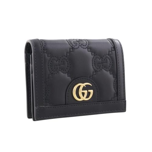 グッチ 二つ折り財布 レディース ブラック GUCCI 723786 UM8IG 1000の画像