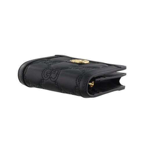 グッチ 二つ折り財布 レディース ブラック GUCCI 723786 UM8IG 1000の画像