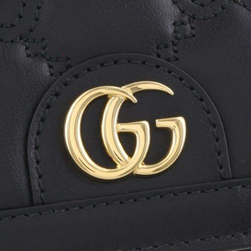 グッチ 二つ折り財布 レディース ブラック GUCCI 723786 UM8IG 1000の画像