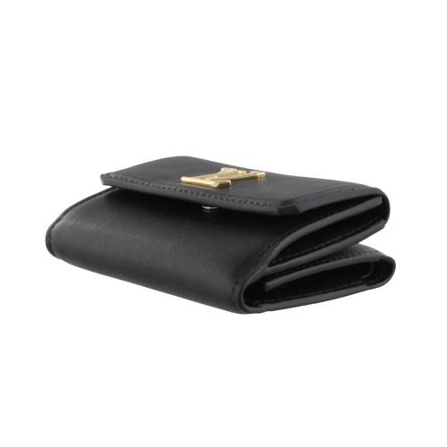 美品LOUIS VUITTON 三つ折り財布 ブラック Louis Vuitton ブラック 三つ折り財布 【公式通販】