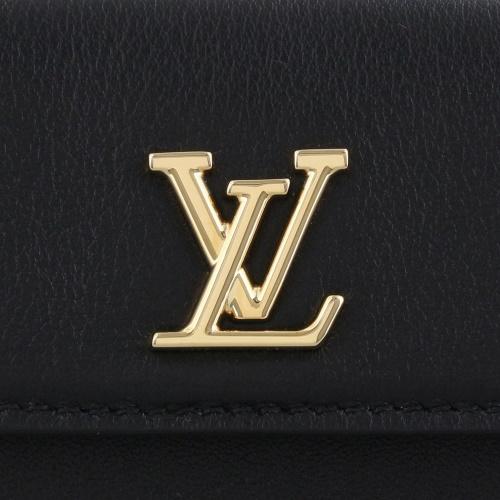 美品LOUIS VUITTON 三つ折り財布 ブラック Louis Vuitton ブラック 三つ折り財布 【公式通販】
