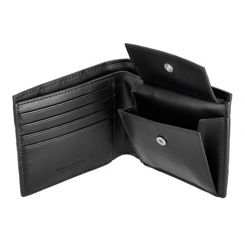 BOTTEGA VENETA 黒レザー二つ折り財布 BOTTEGA VENETA（ボッテガ・ヴェネタ） 二つ折り財布 メンズ ブラック