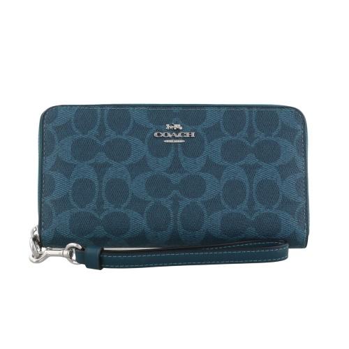コーチ アウトレット 長財布 レディース ブルー COACH OUTLET CW778 SV/AM