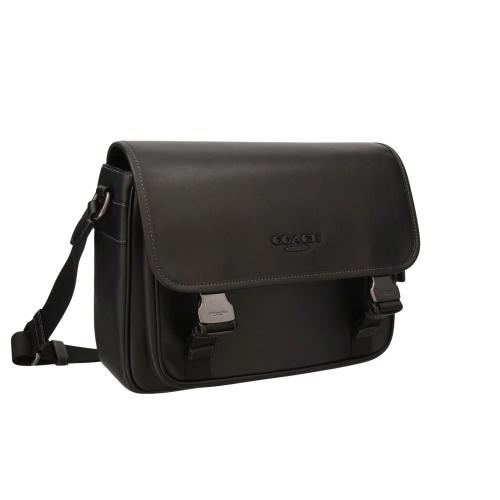 コーチ アウトレット ショルダーバッグ メンズ レーサー メッセンジャー ブラック COACH OUTLET CU110 QBBKの画像