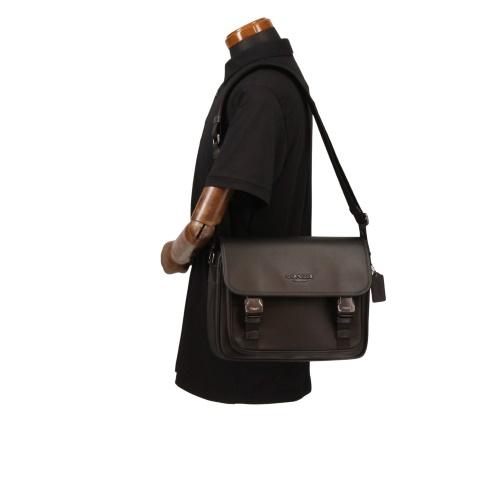 コーチ アウトレット ショルダーバッグ メンズ レーサー メッセンジャー ブラック COACH OUTLET CU110 QBBKの画像