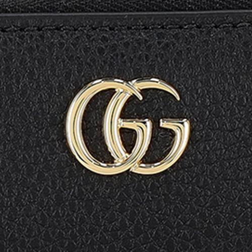 グッチ 長財布 レディース GGマーモント ジップアラウンドウォレット ブラック GUCCI 456117 AAE5E 1069の画像