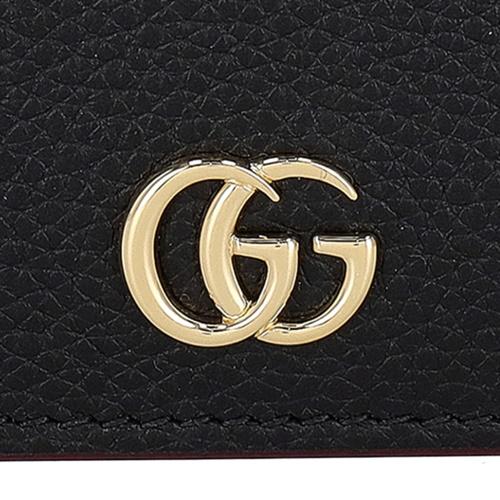 グッチ 二つ折り財布 レディース ブラック GUCCI 456126 AAE5F 1062の画像
