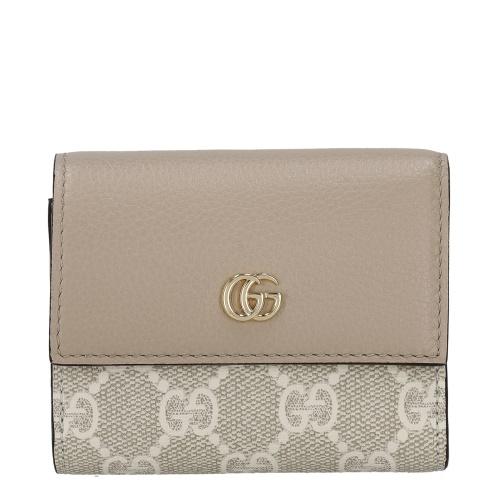 GUCCI（グッチ） 三つ折り財布 レディース ダブルG バイカラー ミニ