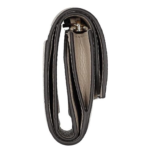 GUCCI 三つ折り財布 ブラック/ベージュ GUCCI（グッチ） 三つ折り財布 レディース ダブルG バイカラー ミニ