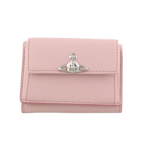 新品 Vivienne Westwood ピンクとグリーン 黒内装 珍しいお財布 Vivienne Westwood（ヴィヴィアンウエストウッド） 三つ折り財布