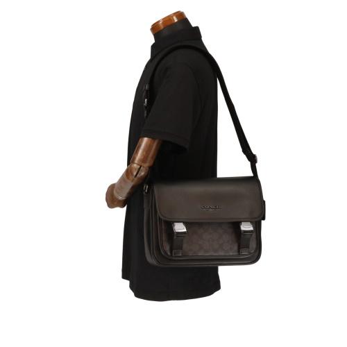 コーチ アウトレット ショルダーバッグ メンズ ブラック COACH OUTLET CT716 QBMI5の画像