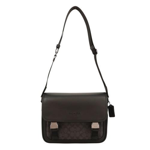 コーチ アウトレット ショルダーバッグ メンズ ブラック COACH OUTLET CT716 QBMI5の画像