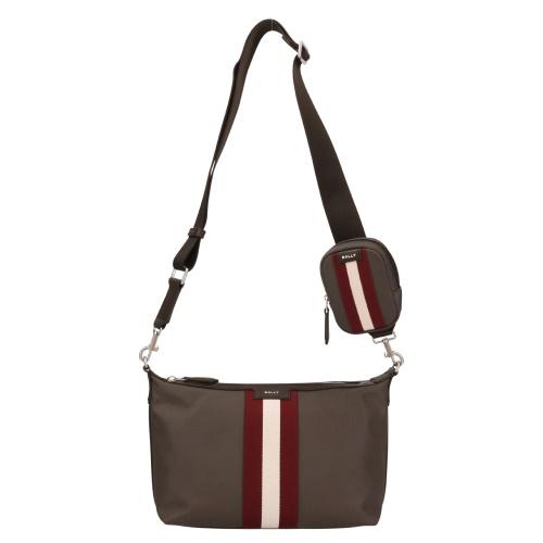 バリー ショルダーバッグ メンズ CODE CARRY グレー BALLY 6311817 MAC06A NY286 I7S4P MIDGREY/EBANO+PALLの画像