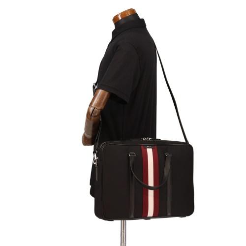 バリー ビジネスバッグ ブリーフケース メンズ ブラック BALLY 6308533 U901P BLACK+PALLADIOの画像