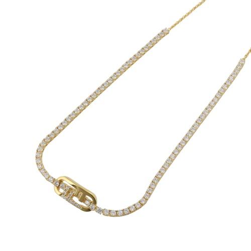 フェンディ ネックレス レディース O LOCK NECKLACE ゴールド FENDI 8AL188 ATEP F089U GOLDの画像