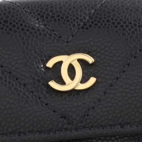 CHANEL（シャネル） 三つ折り財布 レディース ブラック CHANEL AP5202