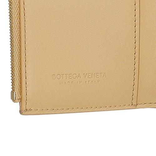 ボッテガヴェネタ 三つ折り財布 レディース マキシイントレチャート MAXI INTRECCIAT ベージュ BOTTEGA VENETA 651372 V3UO1 2700の画像