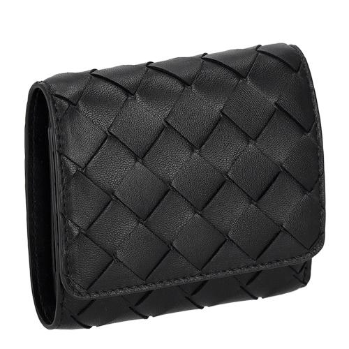 ボッテガヴェネタ 三つ折り財布 メンズ イントレチャート ブラック BOTTEGA VENETA 776033 V3UH1 8425の画像