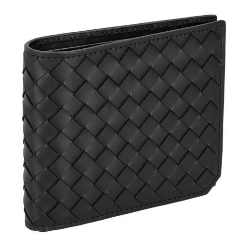 ボッテガヴェネタ 二つ折り財布 メンズ イントレチャート ブラック BOTTEGA VENETA 796966 V69G1 8803の画像