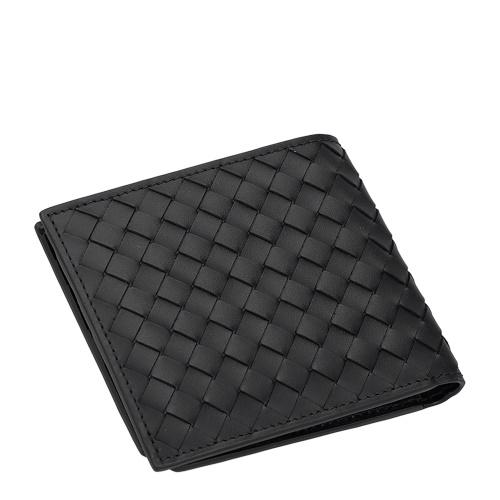 ボッテガヴェネタ 二つ折り財布 メンズ イントレチャート ブラック BOTTEGA VENETA 796966 V69G1 8803の画像