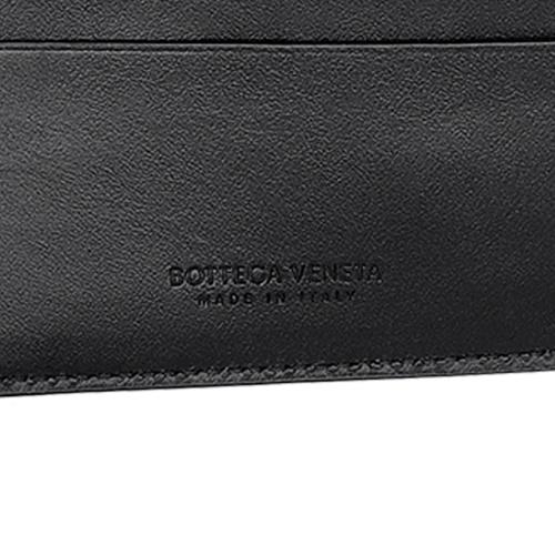 ボッテガヴェネタ 二つ折り財布 メンズ イントレチャート ブラック BOTTEGA VENETA 805654 V69G1 8803の画像
