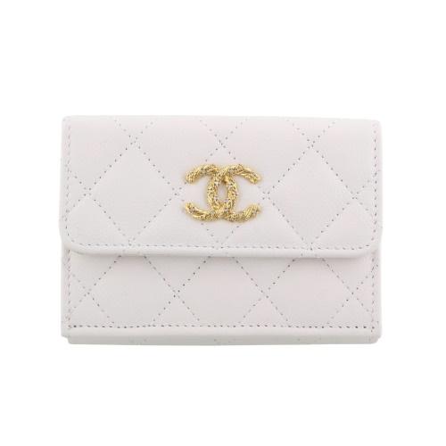 CHANEL（シャネル） 三つ折り財布 レディース ココマーク ホワイト
